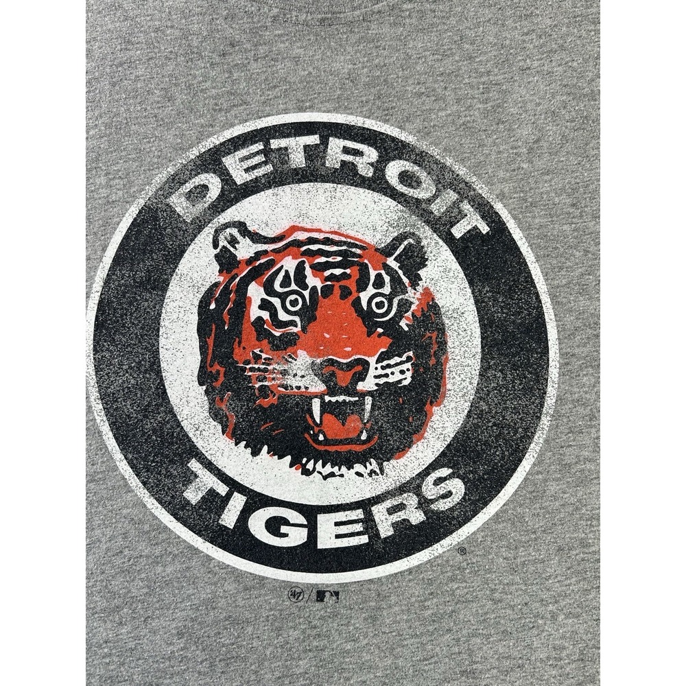 47 Brand Detroit Tigers Short Sleeve Gray T-shirt Men's Medium MLB Baseball - Picture 2 of 6
